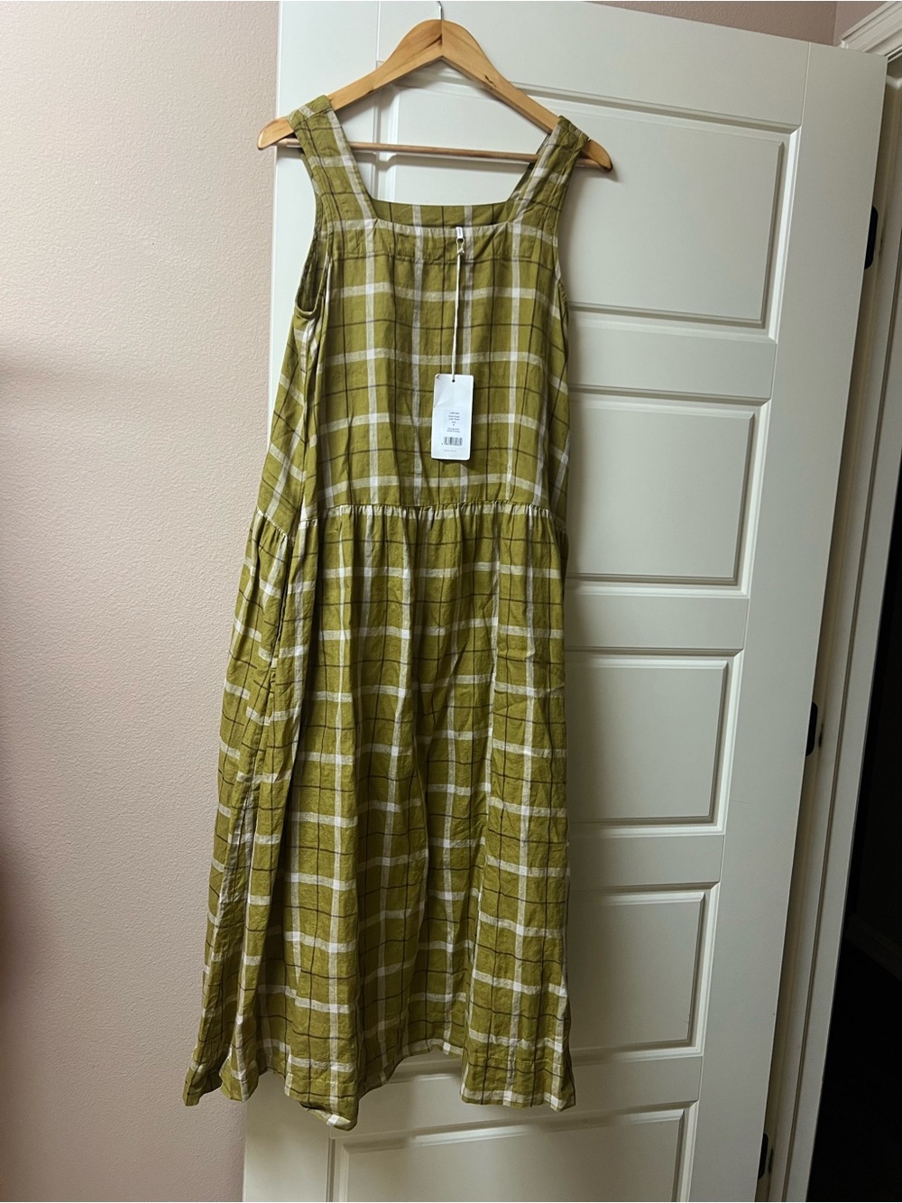 Toast pond check linen dress size s new with tag - Picture 2 of 8